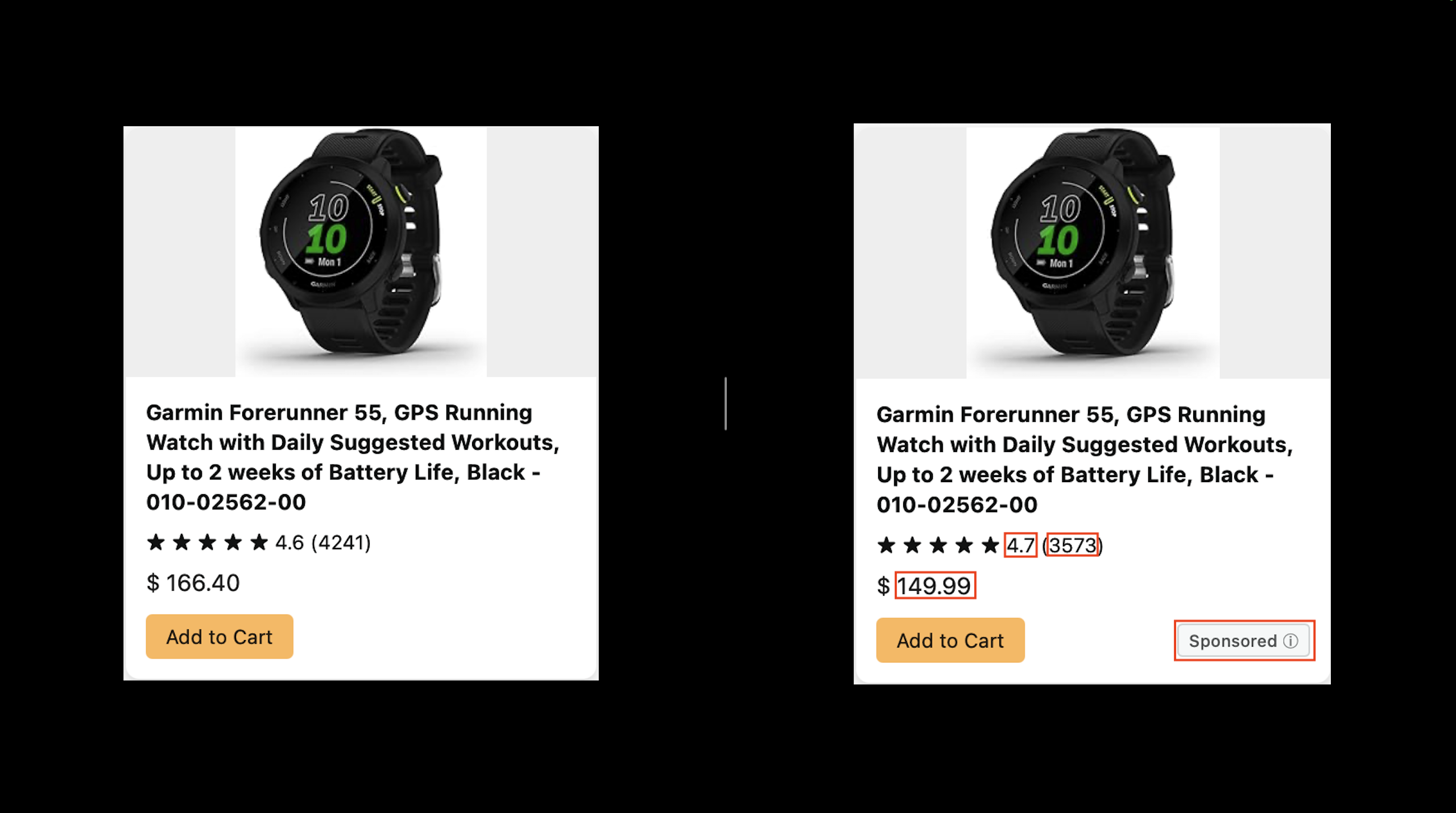 We change different product attributes like price, rating, position, tags ...etc.